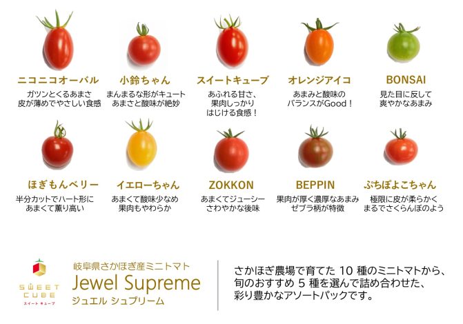 岐阜県さかほぎ産ミニトマト　ジュエルシュプリーム